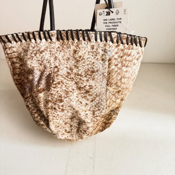 Zara Leather Cowskin Textured Mini Tote - Picture 5 of 9